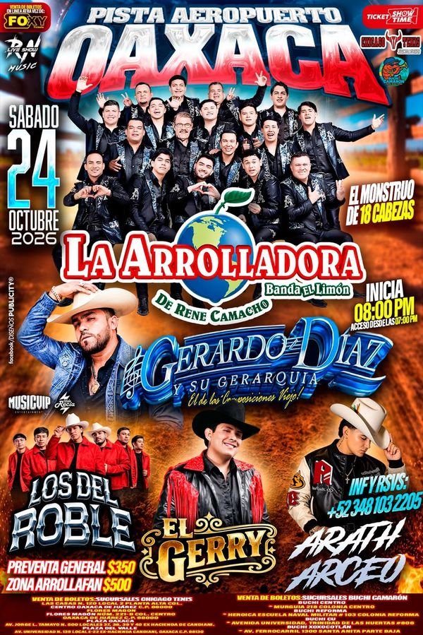 Cartel del concierto de La Arrolladora Banda El Limón