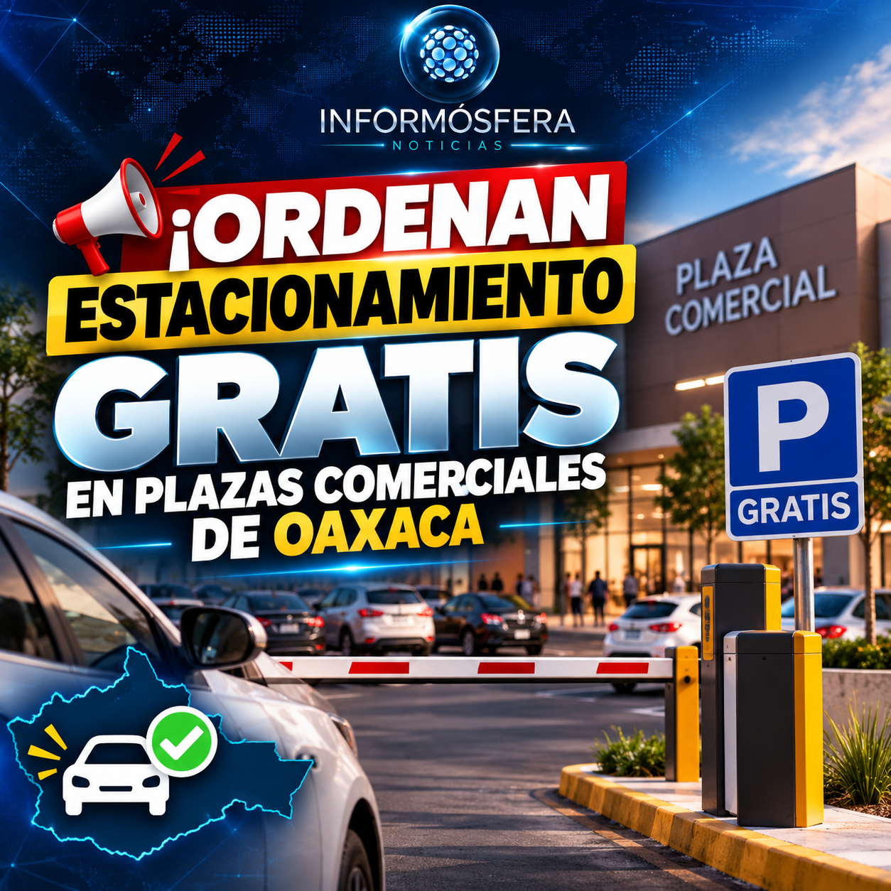 ¡SE ACABARÍA EL COBRO DE ESTACIONAMIENTO EN PLAZAS COMERCIALES DE OAXACA!
