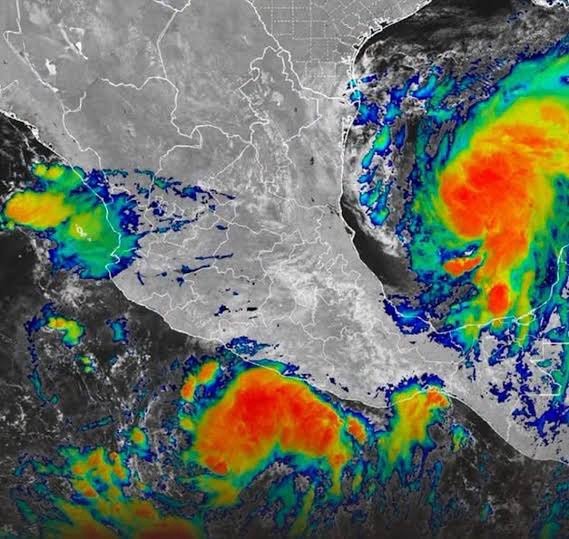 Simón gana fuerza en el Pacífico; Oaxaca enfrenta riesgo de lluvias intensas, inundaciones y deslaves