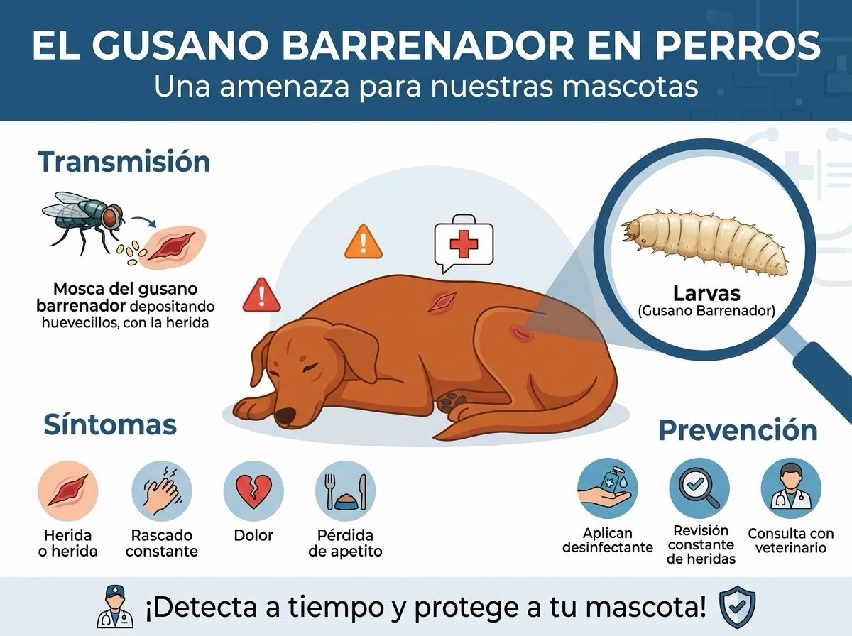 Gusano barrenador llega a perros de la capital: detectan 2 casos en la colonia Solidaridad y Guadalupe Victoria