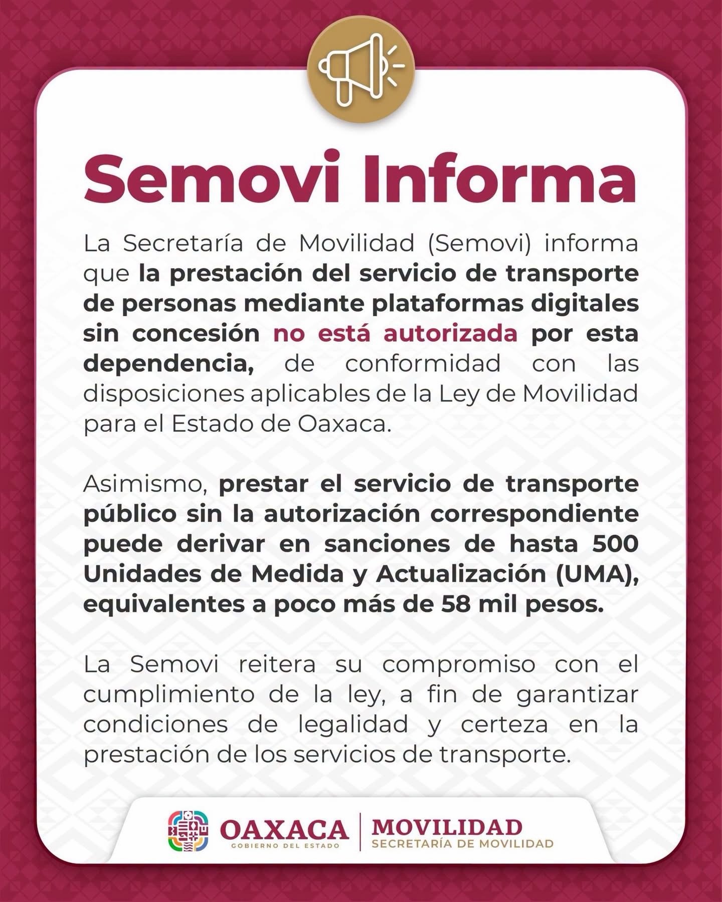 Uber anuncia su llegada a Oaxaca; Semovi advierte que no tiene autorización para operar